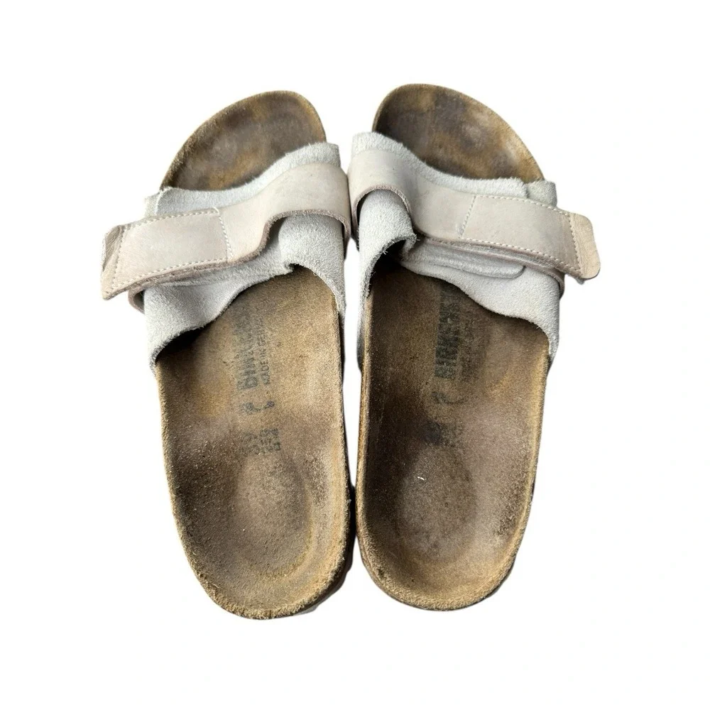 Birkenstock Women's Ivory Cream Oita Suede Slide Sandals Size 39